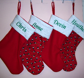 Embroidered Christmas Stockings